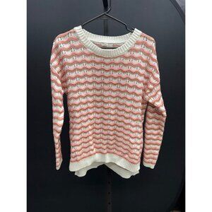 Maurices Knit Striped Multicolor Crewneck Sweater